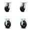 Service Caster 6 Inch Kingpinless Rubber on Steel Wheel Swivel Caster Swivel 2 Rigid SCC, 2PK SCC-KP30S620-RSR-2-R-2 - alternate 1